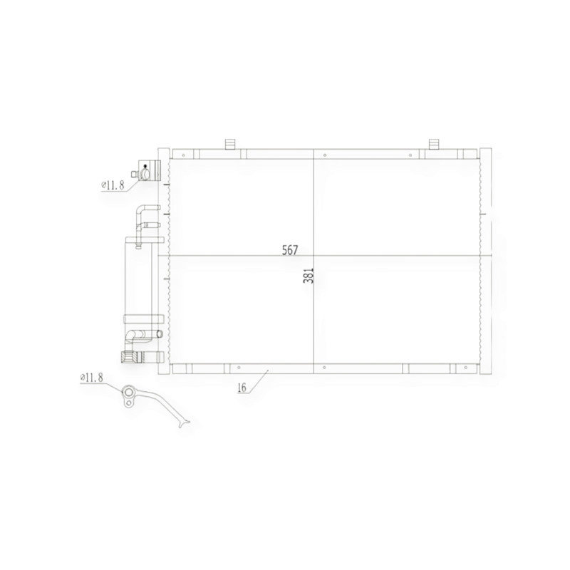 Радіатор кондиціонера автомобіль Ford Fiesta 1.2-1.6 08- Мукачево - фото 1