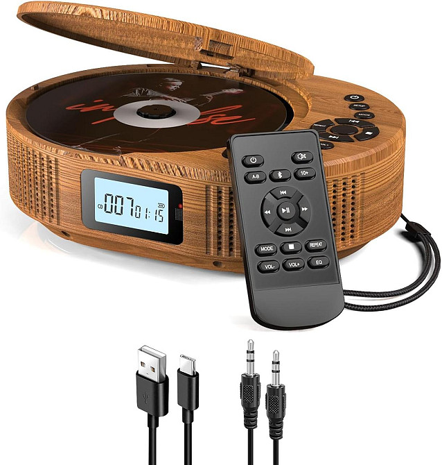 CD/MP3-програвач Arafuna з FM-радіо Bluetooth AUX із вбудованим акумулятором та динаміками Дніпро - фото 2