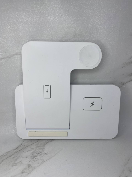 Б/в Швидка бездротова зарядка 15W 3в1 для телефону iPhone/навушників AirPods/годин Apple Watch складана Київ - фото 7