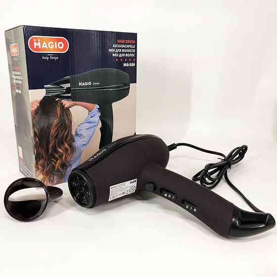 Жіночий фен для волосся MAGIO MG-550 2600 Вт, Фен для голови з гарантією, Фен для різних FG-478 типів волосся Київ