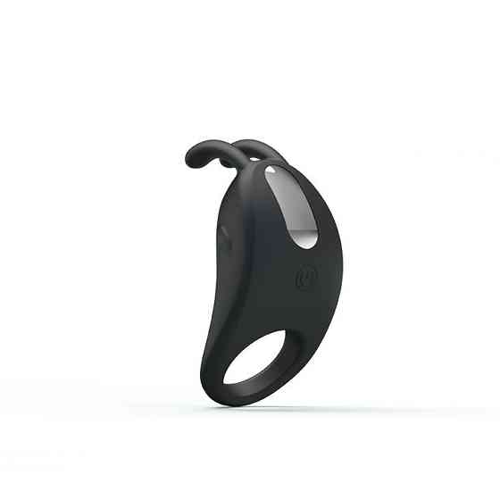 Эрекционное виброкольцо Pretty Love Rabbit Vibrator с клиторальной стимуляцией, черное Sex Aura Киев