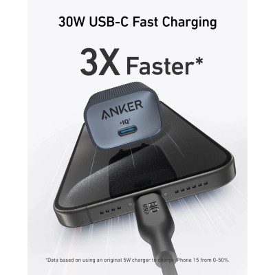 Зарядний пристрій Anker PowerPort 511 Nano IV 30W USB-C Black (A2337G11) Вінниця - фото 2