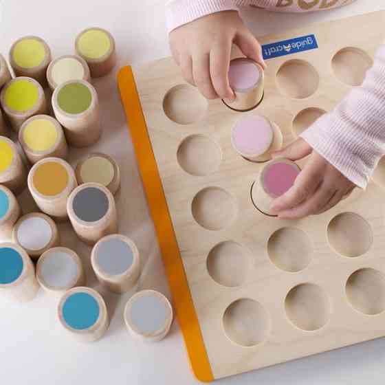 Дерев'яний сортер Guidecraft Manipulatives Кольорові циліндри (G6734) Харьков