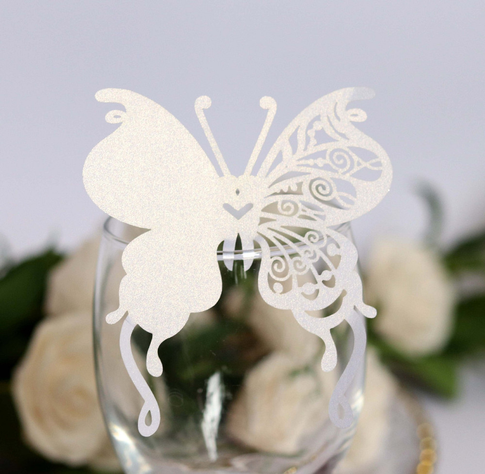 Банкетные карточки Бабочки 10 штук 8 на 7 см белый Киев - изображение 2