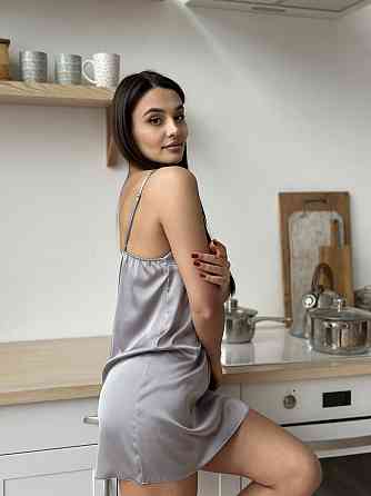 Шелковая ночная рубашка Серый XL/XXL Харьков