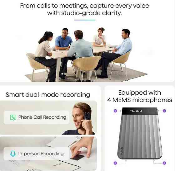 Диктофон PLAUD Note Pro Black (PN0300-BL) Харьков