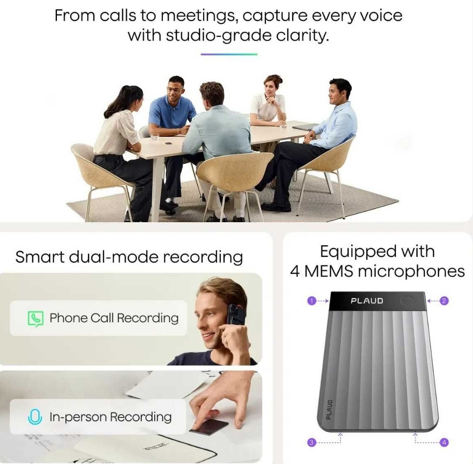 Диктофон PLAUD Note Pro Black (PN0300-BL) Харьков - изображение 5