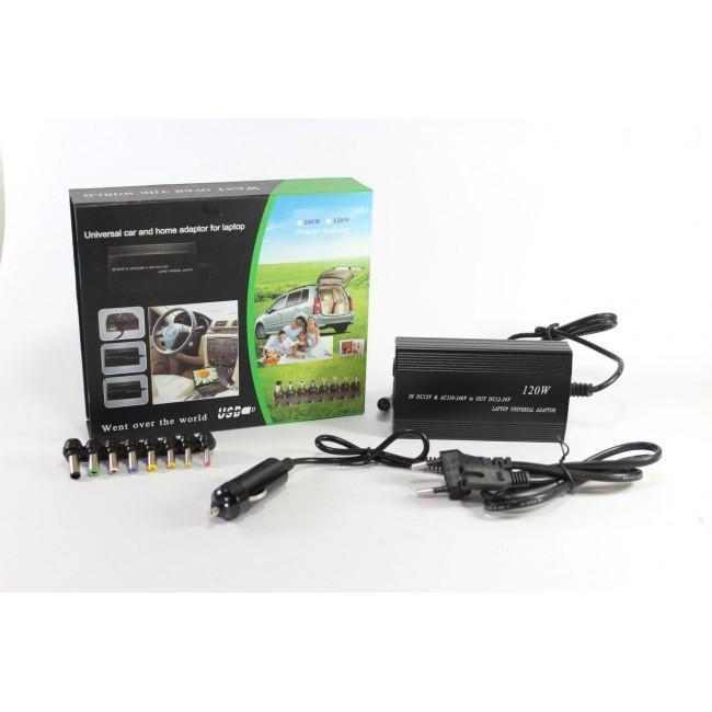 Універсальний зарядний адаптер для ноутбуків Laptop 901 12-24V 120W з 8 роз'ємами та USB 5V Одеса - фото 2