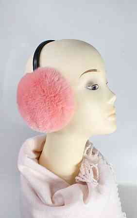 Хутряні навушники дитячі з Rex Персиковий Харків