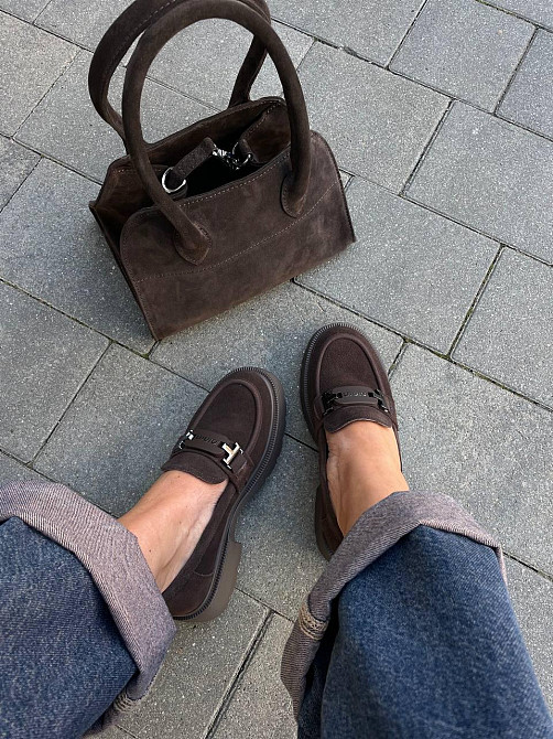 PLPS Туфлі жіночі PLPS R060-6 коричневі (весна-осінь, замша натуральна) (6005) Коломия - фото 6