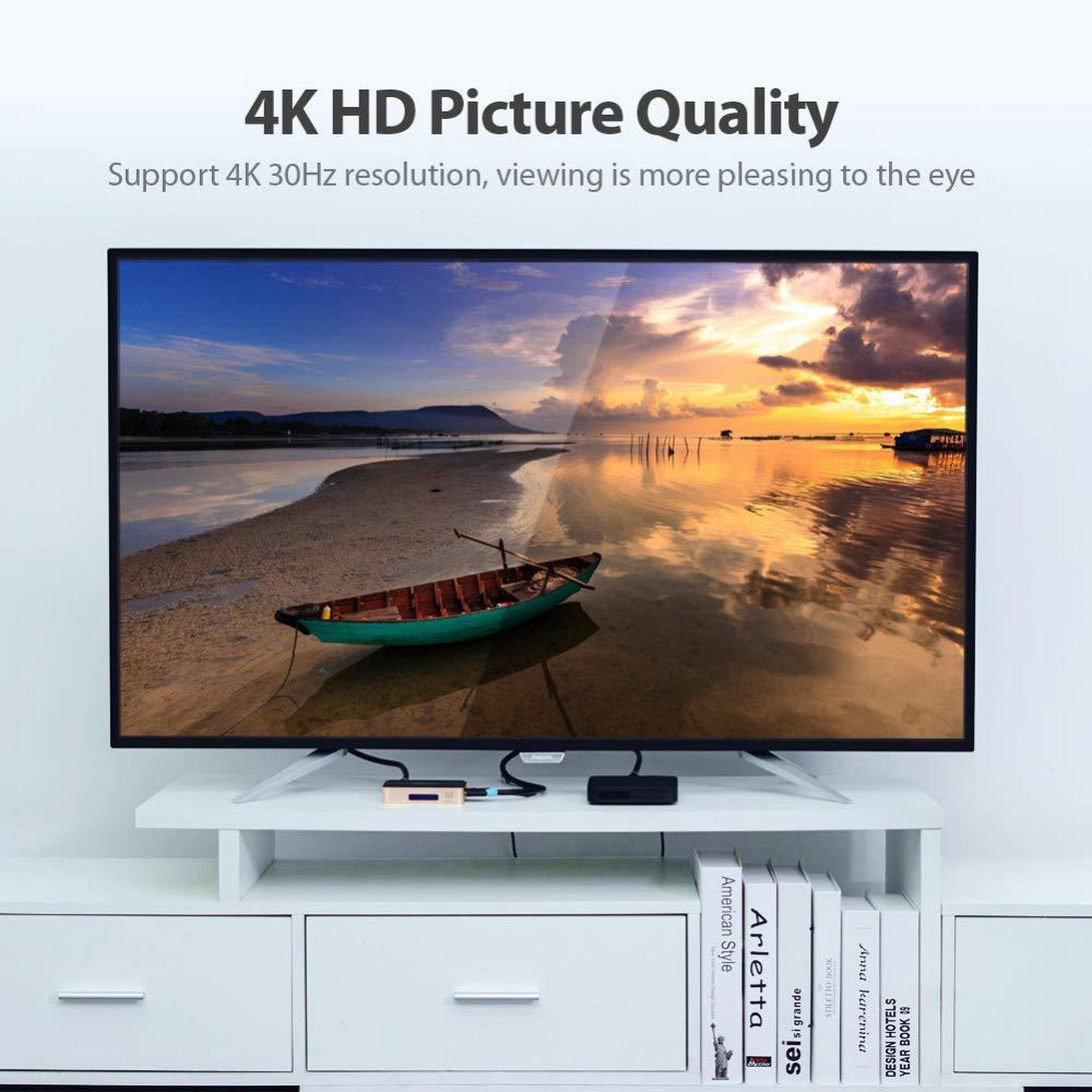 Сплиттер Vention 1x4 HDMI 4K, алюминиевый, золотой Киев - изображение 3