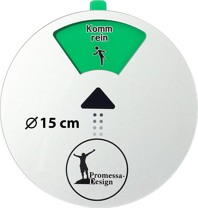 Знак FREI/BESETZT круглый 15 см серый акрил для двери с 5 надписями для офиса Киев - изображение 6