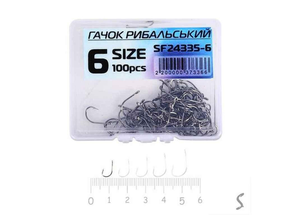 Крючок для мирной рыбы (100 шт/уп) No6 SF24335-6 ТМ STENSON Киев - изображение 1