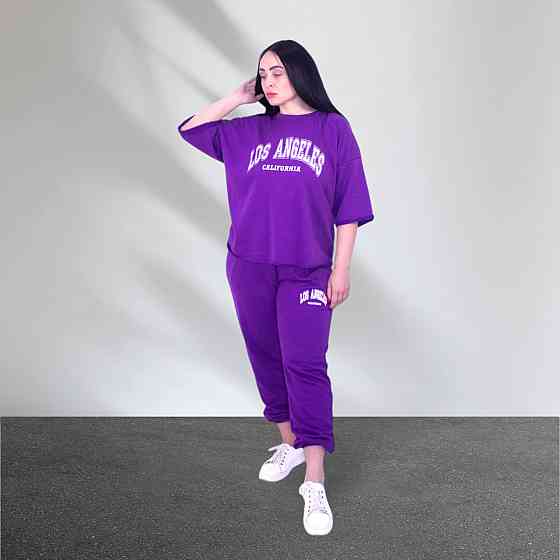 Спортивный летний костюм женский Фиолетовый XL-2XL Харьков