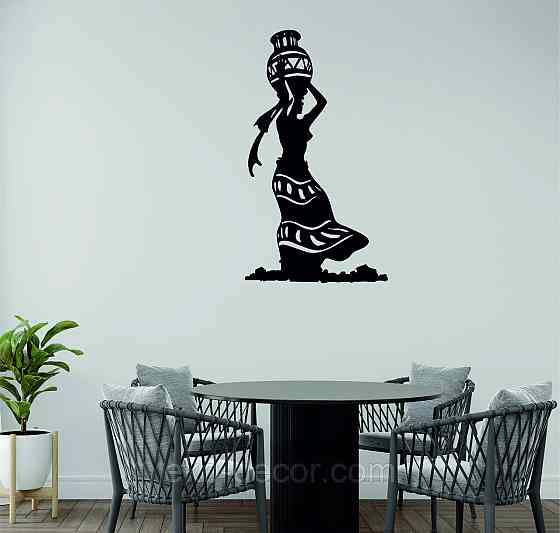 Декоративное настенное Панно «Индийка», Декор на стену 70*34 см, Черный Киев