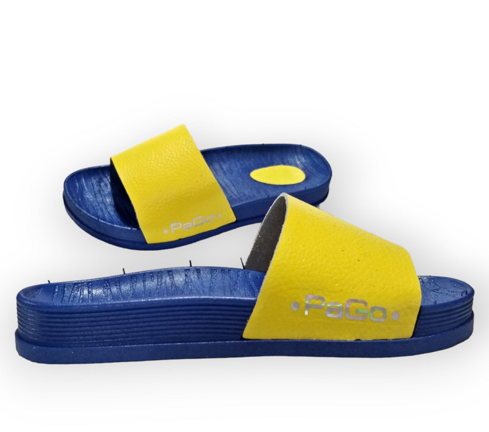 Шльопанці Дитячі шкіряні синьо-жовті PaGo розпродаж! Одеса - фото 8