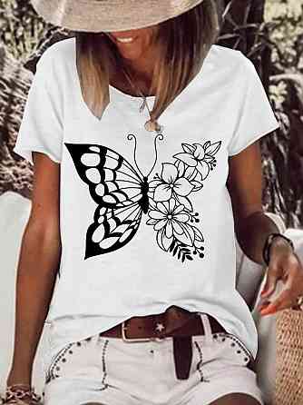 Футболка жіноча з принтом  44 Біла 2634324594 Дніпро