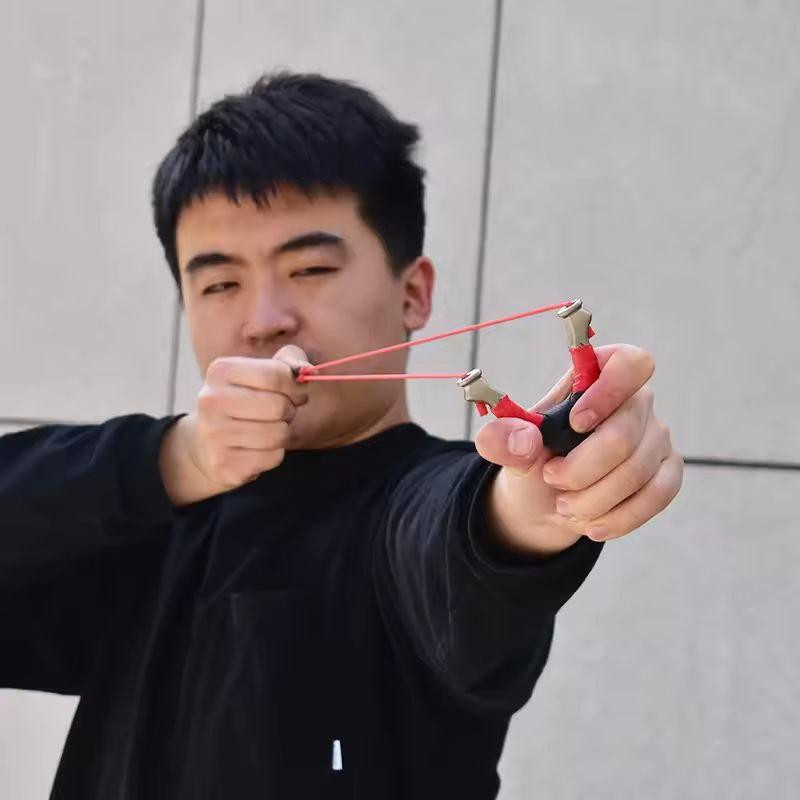 Спортивна рогатка з нержавіючої сталі з прицілом і шкіряною рукояткою Київ - фото 9