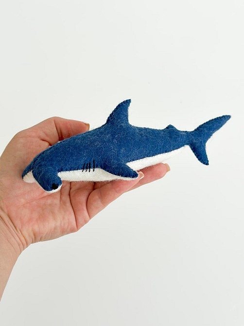 Мягкая фетровая игрушка акула-молот ручной работы – безопасная развивающая игрушка Киев - изображение 4