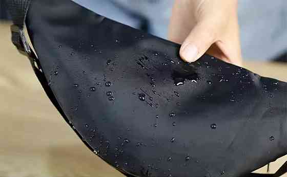 Сумка на пояс бананка 2 кармана унисекс 30 на 15 см чёрный Киев