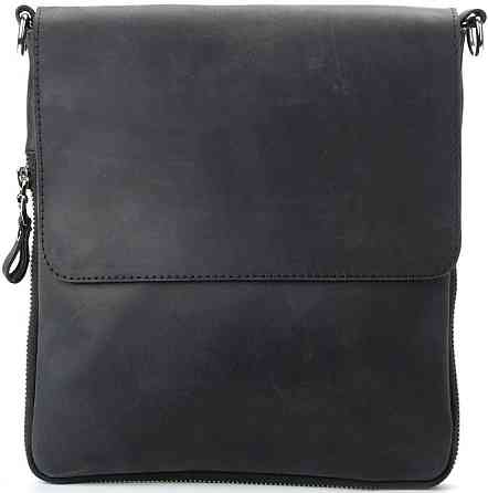 Сумка SHVIGEL 11017 из винтажной кожи Черная Киев