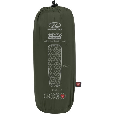 Туристический коврик Highlander Nap-Pak Inflatable Sleeping Mat PrimaLoft 5 cm Olive (AIR072-OG) (930481) Винница - изображение 7