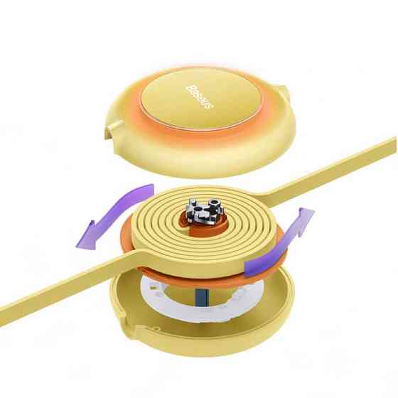 Кабель Baseus Bright Mirror 2 Series Retractable 3-in-1 Fast Charging  Data Cable USB to M+L+C 3.5A 1.1m yellow Київ