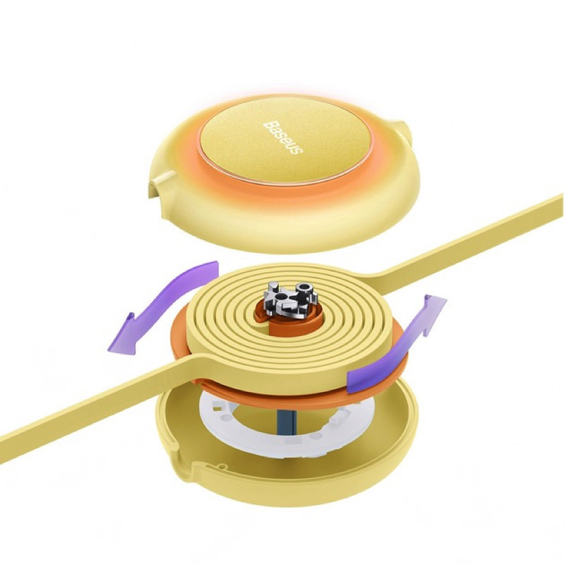 Кабель Baseus Bright Mirror 2 Series Retractable 3-in-1 Fast Charging  Data Cable USB to M+L+C 3.5A 1.1m yellow Київ - фото 4