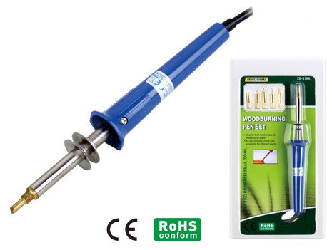 ZD Паяльник-выжигатель по дереву ZD-410A + 6 насадок Полтава - изображение 1