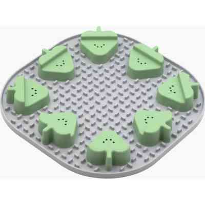 Універсальний посуд для тварин Fiboo Snoopy + fibnoose килимок для злизування ласощів і їжі з елементами гри, світло-сірий (FIB0259) Вінниця