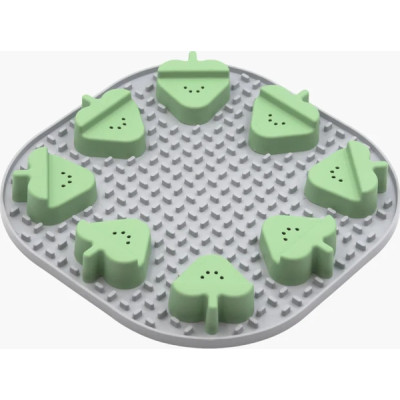 Универсальная посуда для животных Fiboo Snoopy + fibnoose коврик для слизывания лакомства и еды с элементами игры, светло-серый (FIB0259) Винница - изображение 1