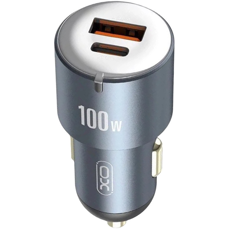 Автомобільний зарядний пристрій XO CC47 PD65W+USB35W (100W) Tarnish Black Рівне - фото 1