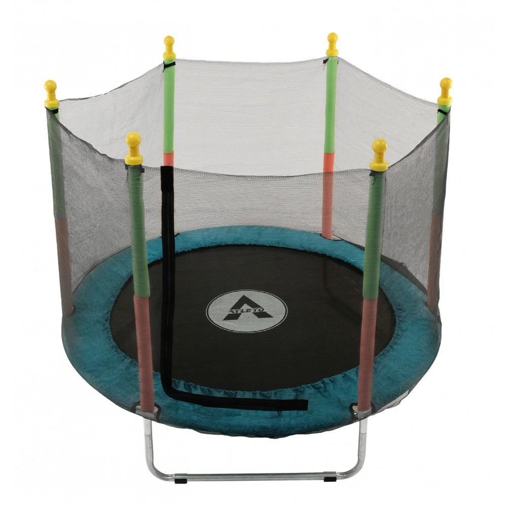 Батут манеж дитячий Atleto 140 см із сіткою синій KRB10 домашній для дітей Київ - фото 3