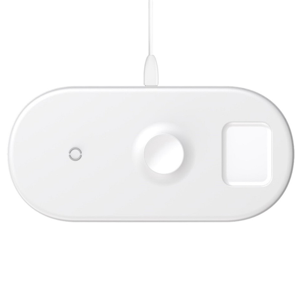 БЗП Baseus Smart 3in1 Wireless Charger For Phone+Watch+Pods 18W MAX White Киев - изображение 2
