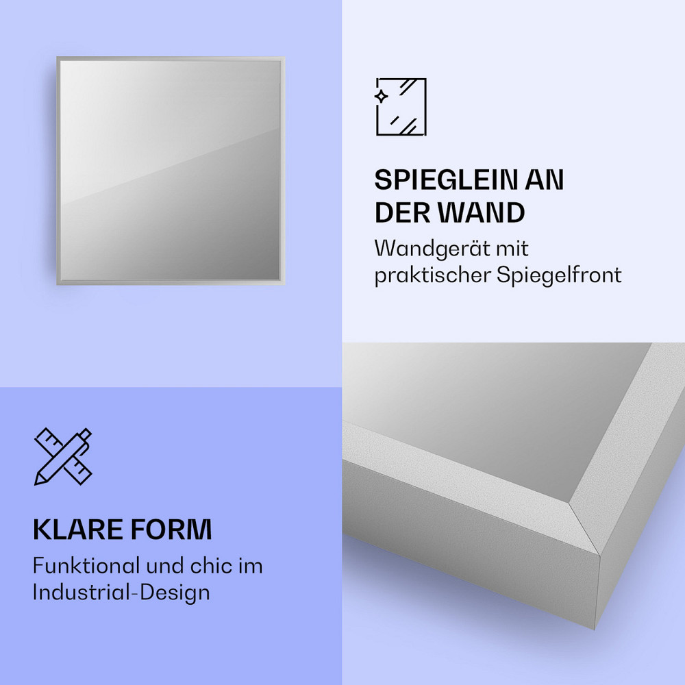 La Palma 500 умный обогреватель 2-в-1 инфракрасный конвектор 60x60см 500Вт переднее зеркало 500Вт (60 x 60см) Ровно - изображение 3