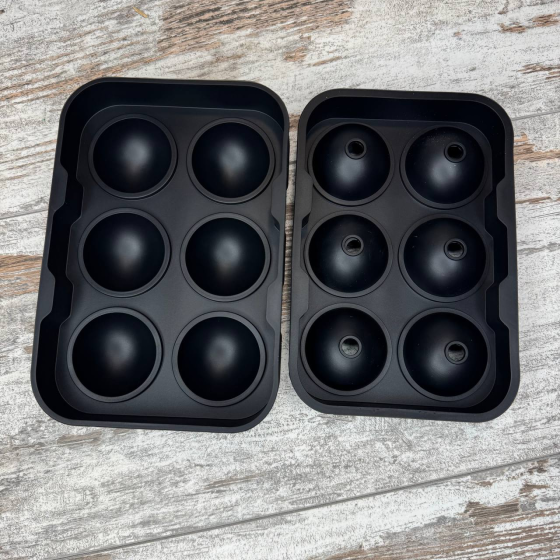 Форма силиконовая для льда Ice Ball 6 шариков 4.5см, двойная форма для виски и коктейлей, с лейкой Киев