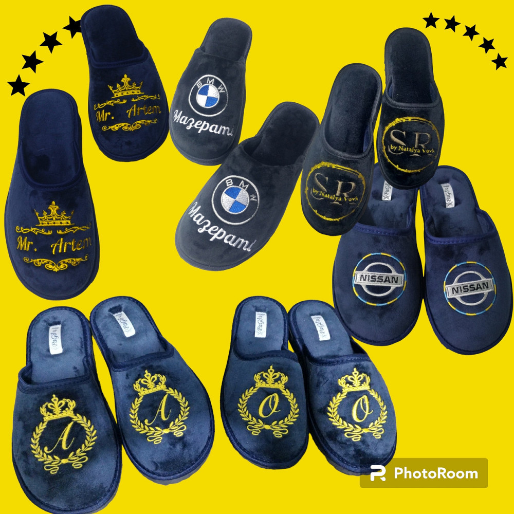Брендовані тапочки під замовлення, Виготовлення тапочок з логотипом, нанесення логотипу Повсть Одеса - фото 8