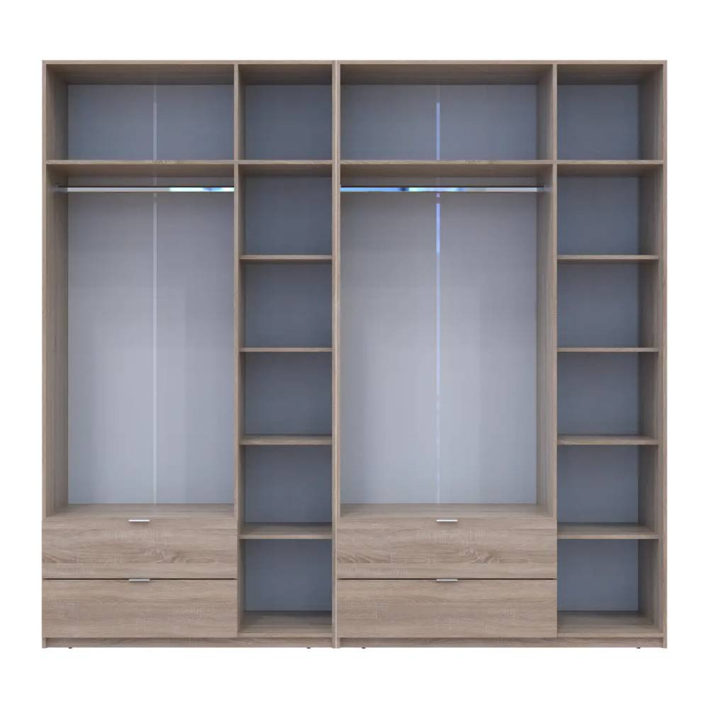 Шафа для одягу Doros Лукас Дуб сонома 3+3 ДСП 255х50х240 DRS-011704 (42005111) Львів - фото 5