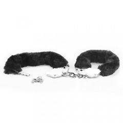 Наручники - Fetish Pleasure Fluffy Hand Cuffs Black Sex Aura Київ - фото 3