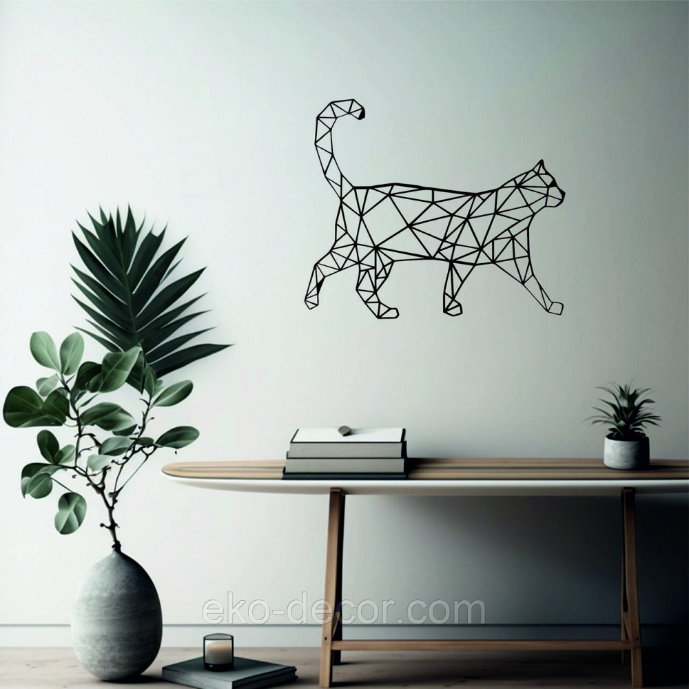 Декоративное настенное Панно «Кот» Декор на стену 110*92 см, Черный Киев - изображение 2