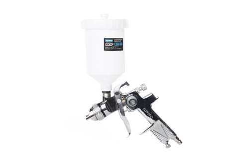 Краскопульт HVLP Ø1,3 мм з пластиковим баком 600 мл, хромований APRO Харків - фото 1