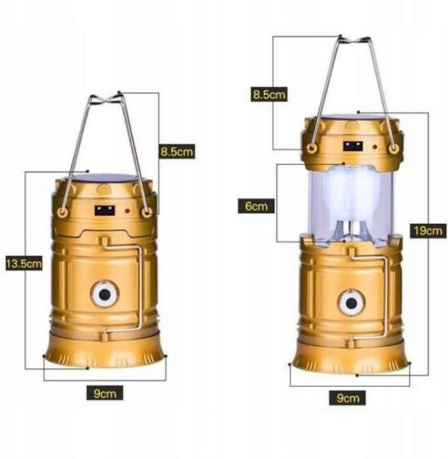 Ручний кемпінговий ліхтар повербанк LED на сонячній батареї Solar з USB Туристичний світильник павер Дніпро - фото 6