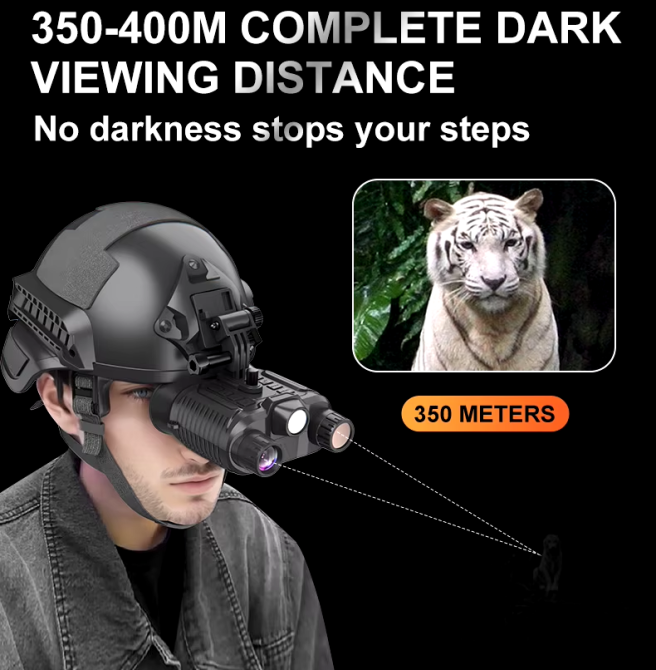 Цифровой бинокль ночного видения NV8161 (до 400м в темноте) 1080P HD 8X с креплением FMA L4G24 на шлем Киев - изображение 7