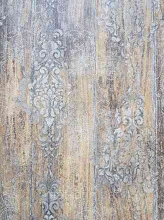 Шпалери вінілові на флізеліні гарячого тиснення DU&KA 1.06х10 вензель основа під штукатурку сірі коричневі Київ