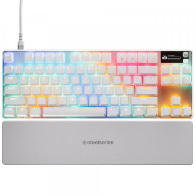 Клавіатура SteelSeries Apex Pro TKL Gen 3 HyperMagnetic OmniPoint 3.0 OLED USB UA White (64898) Вінниця - фото 6