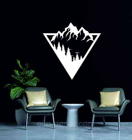 Декоративное настенное Панно «Гора»  Декор на стену 70*70 см, Белый Киев