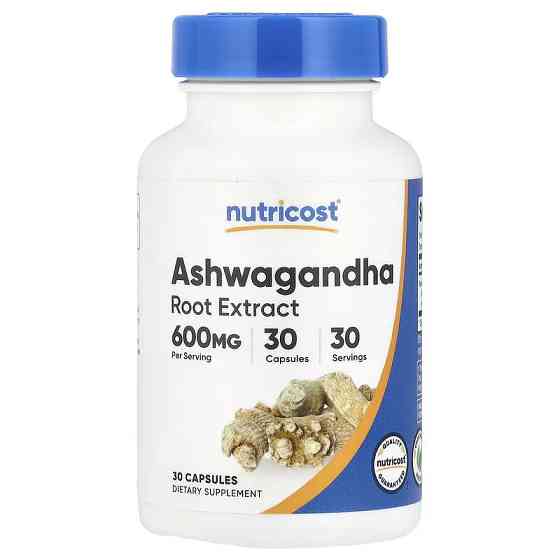 Екстракт ашваганди Nutricost Ashwagandha Root Extract 600 мг 30 капсул Луцьк