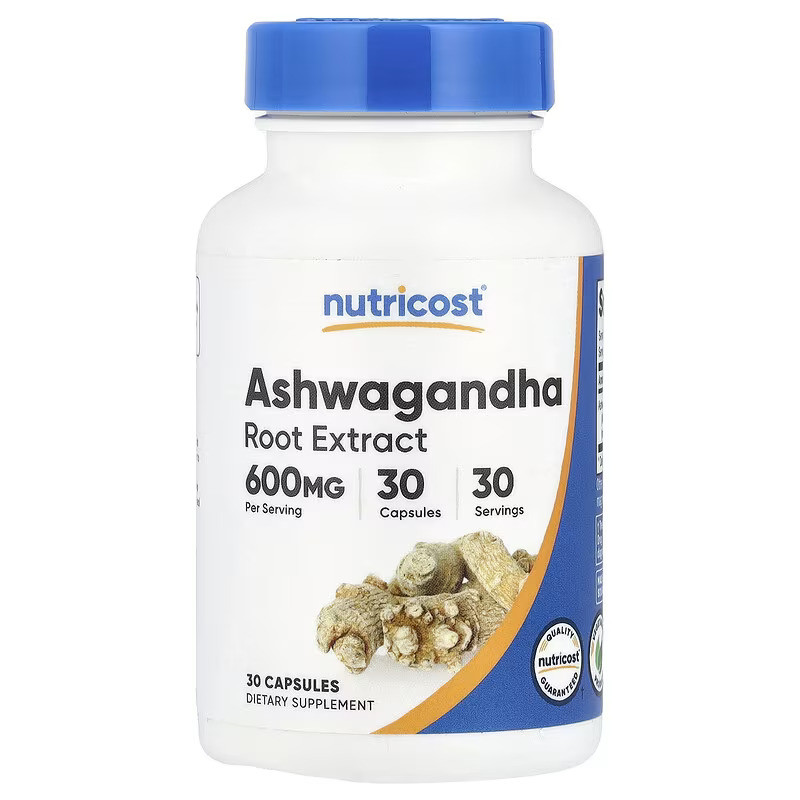 Екстракт ашваганди Nutricost Ashwagandha Root Extract 600 мг 30 капсул Луцьк - фото 1