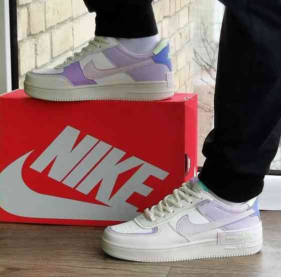 Кросівки Nike Force Білі Жіночі Квітн Шкіряні Форси Різнобарвні Найк (розміри: 36,37,38,39,40,41) - 25 Дніпро