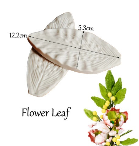 Силиконовый молд Цветочный лист 122 на 53 мм белый Киев - изображение 2